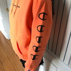 Orange champion hoodie